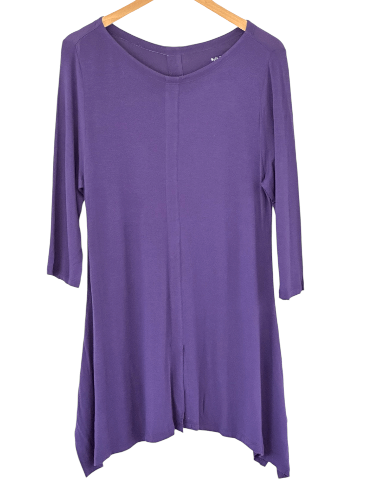 Cool Summer SOFT SURROUNDINGS grape asymmetric tunic