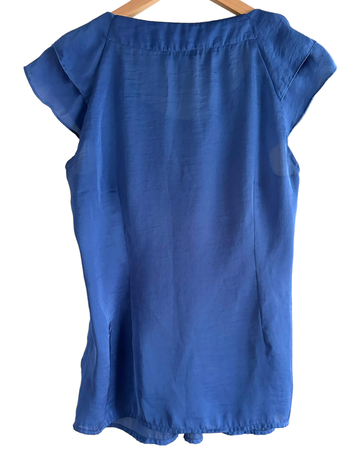 Cool Summer SPENCE lupine blue pleated blouse