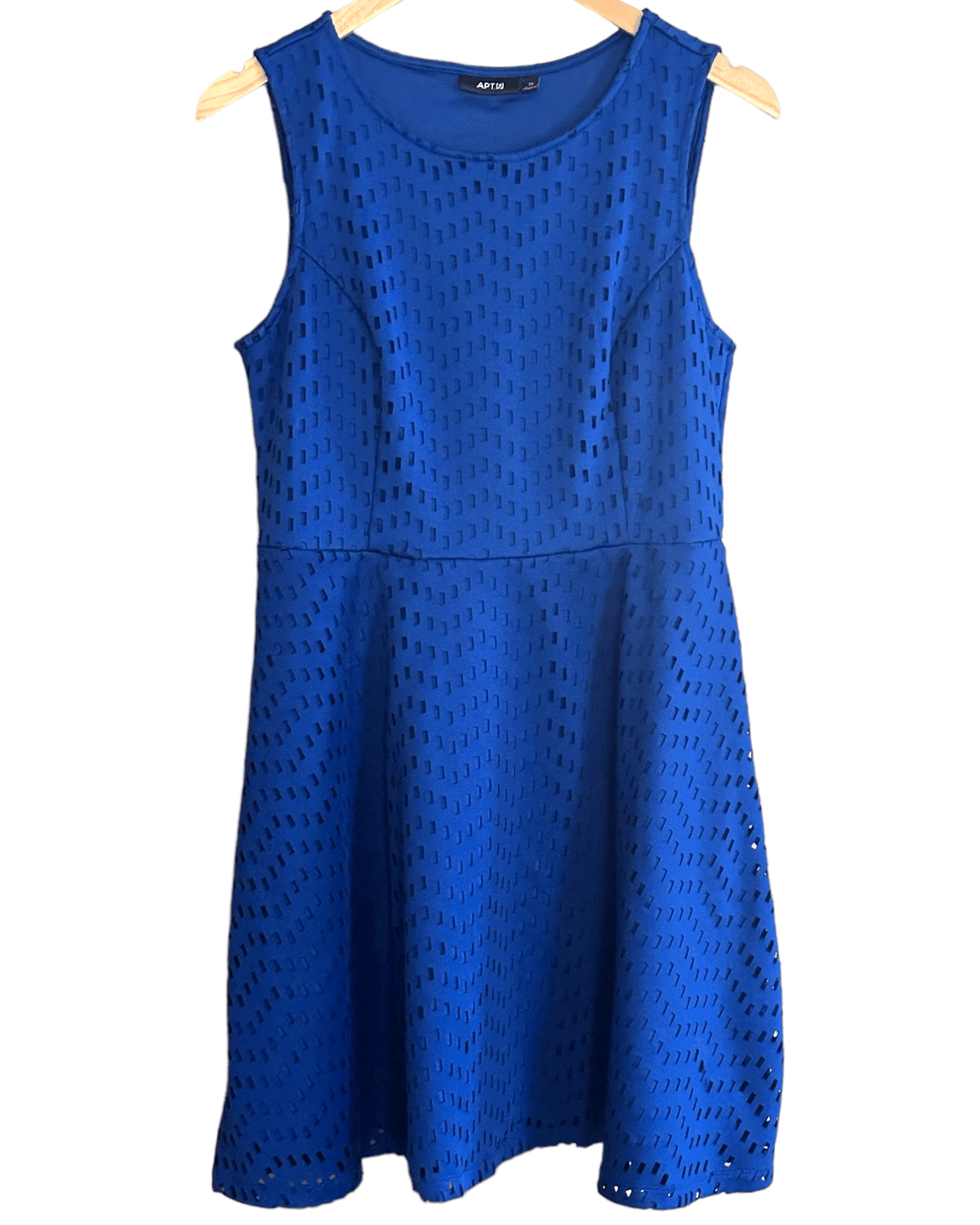 Cool Winter APT 9 sapphire blue eyelet skater dress