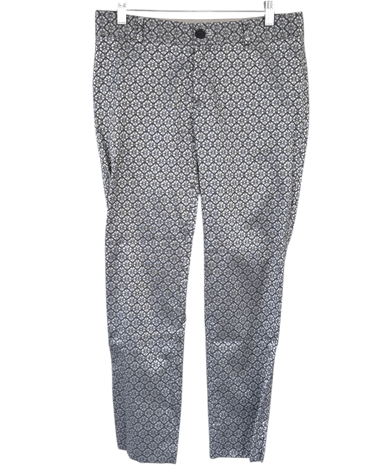 Cool Winter BANANA REPUBLIC silver brocade pant
