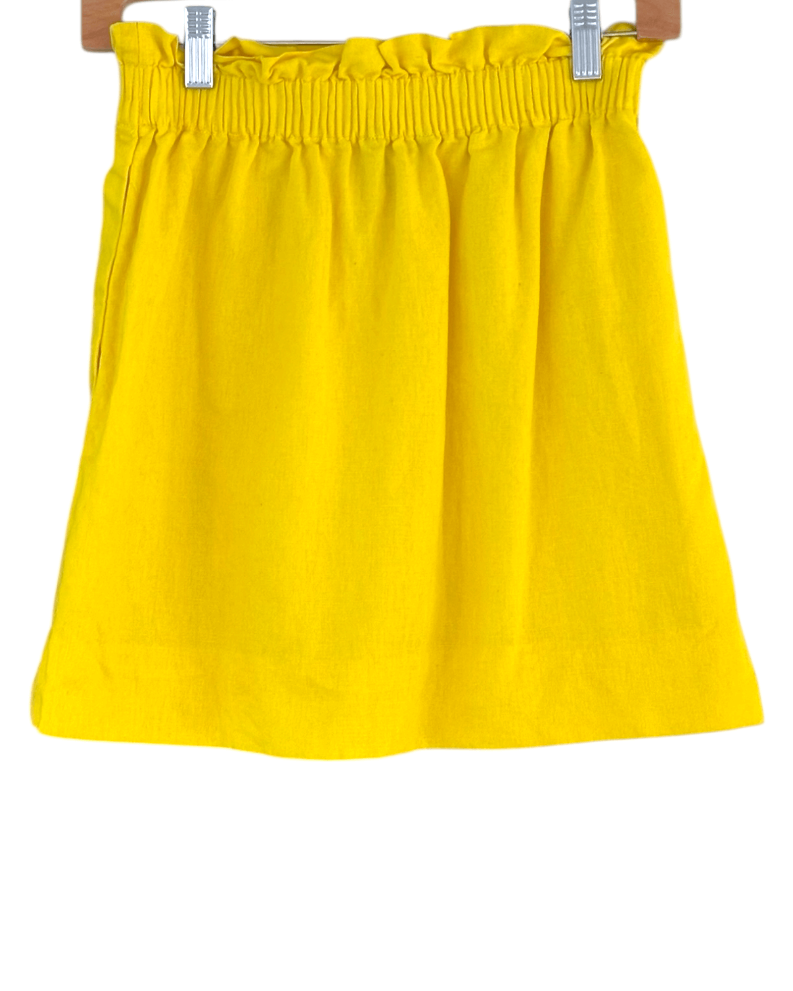 Cool Winter J.CREW bumblebee yellow linen mini skirt