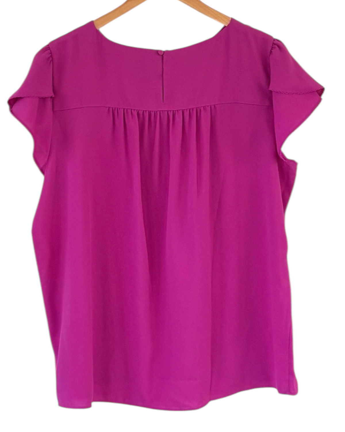 Cool Winter LANDS END violet rose tulip sleeve blouse