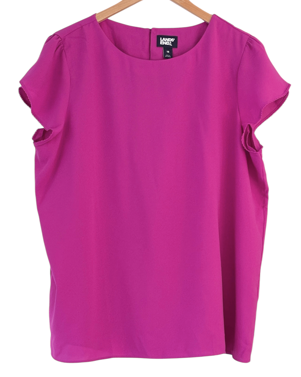 Cool Winter LANDS END violet rose tulip sleeve blouse