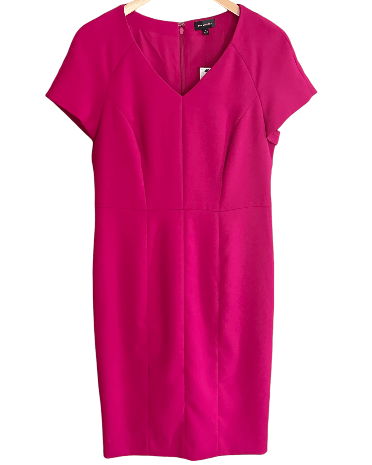 Cool Winter THE LIMITED berry pink cap sleeve sheath dress