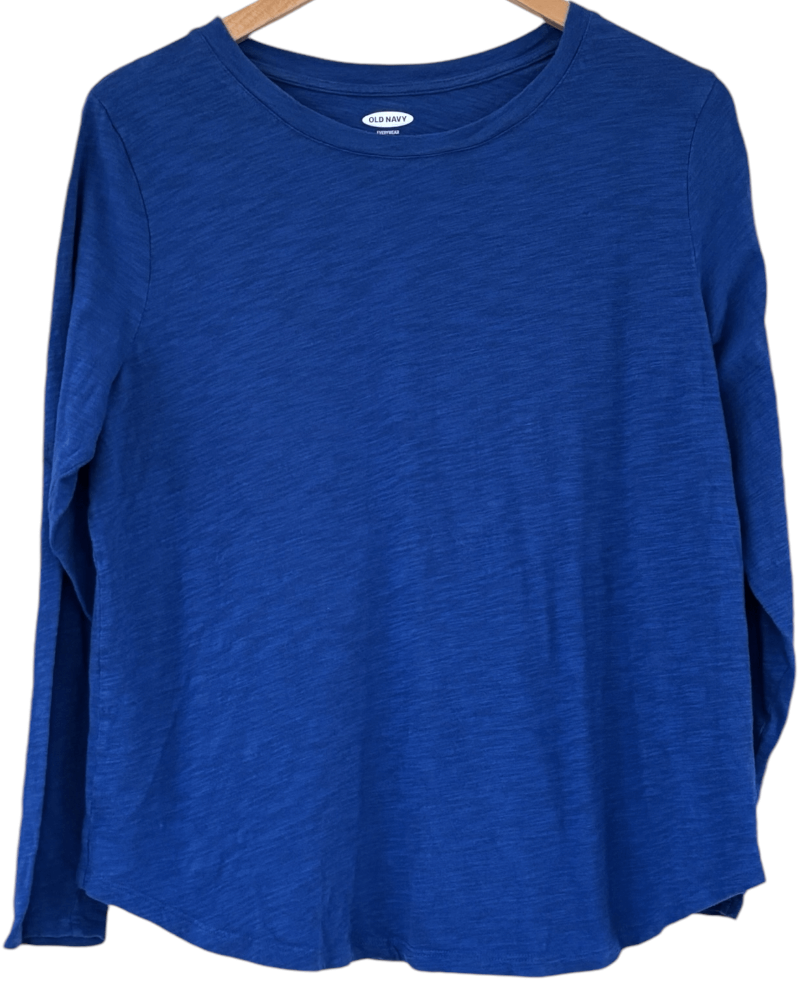 Cool Winter OLD NAVY regal blue slub knit long sleeve tee