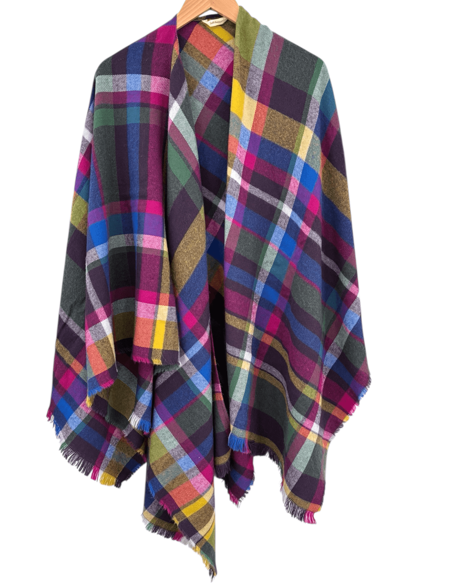 Cool Winter SOFT SURROUNDINGS plaid heavenly soft shawl