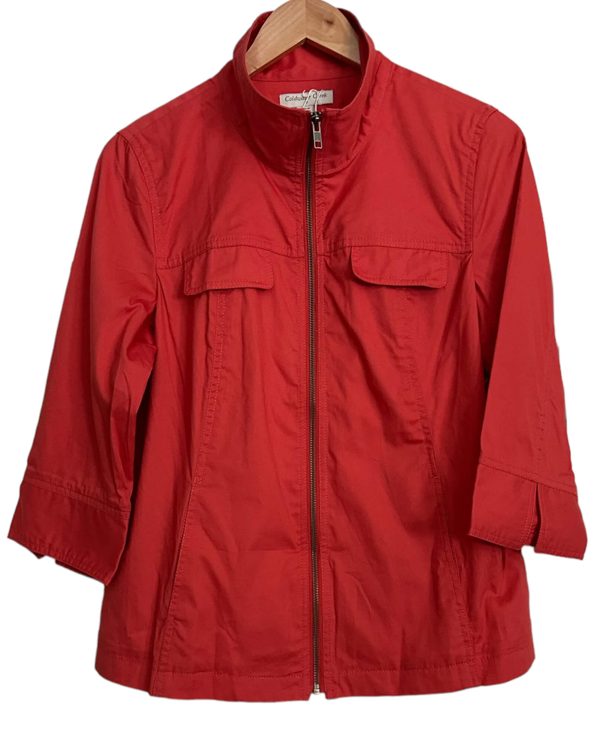 Dark Autumn COLDWATER CREEK orange twill jacket
