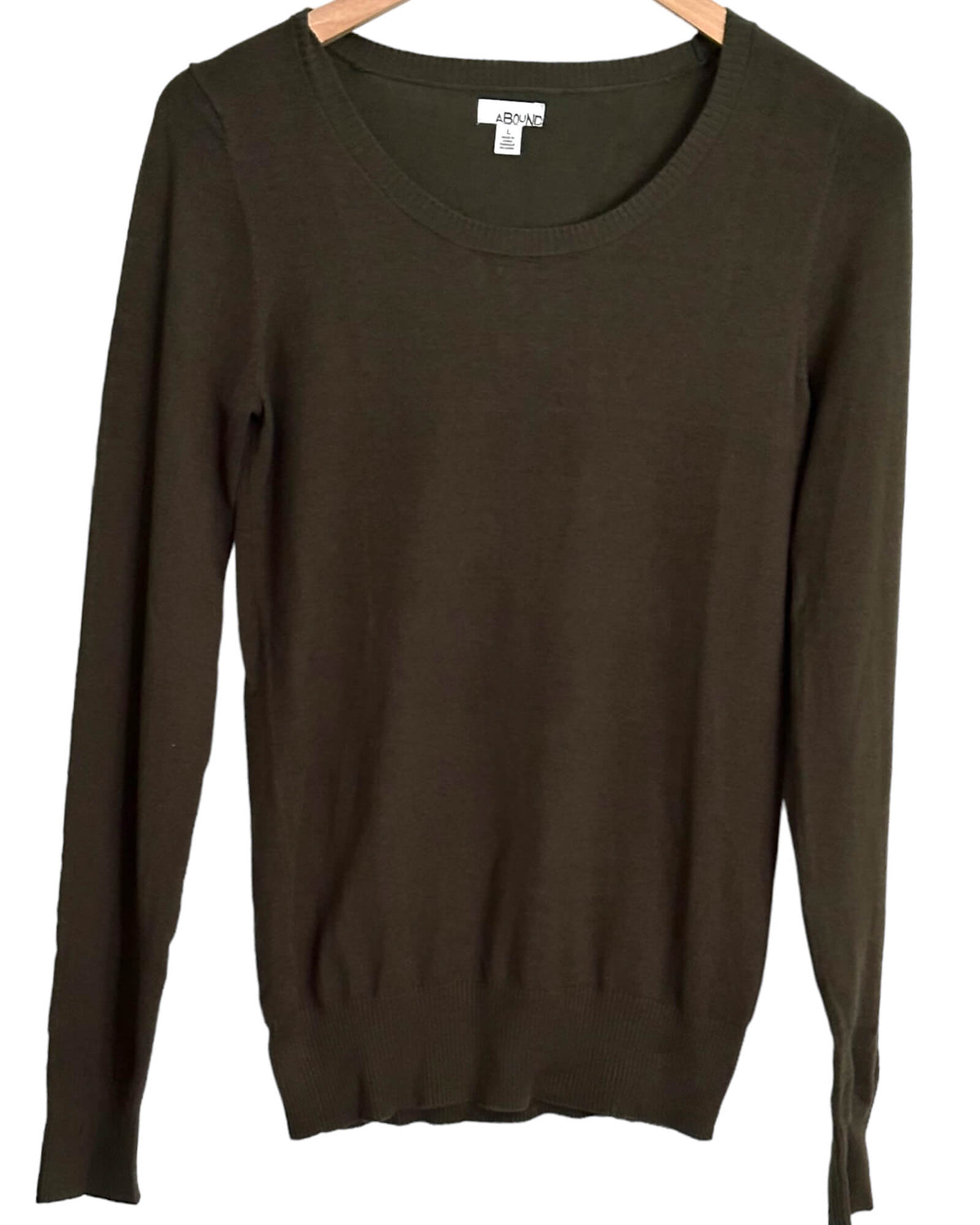Dark Autumn ABOUND forest green crewneck sweater