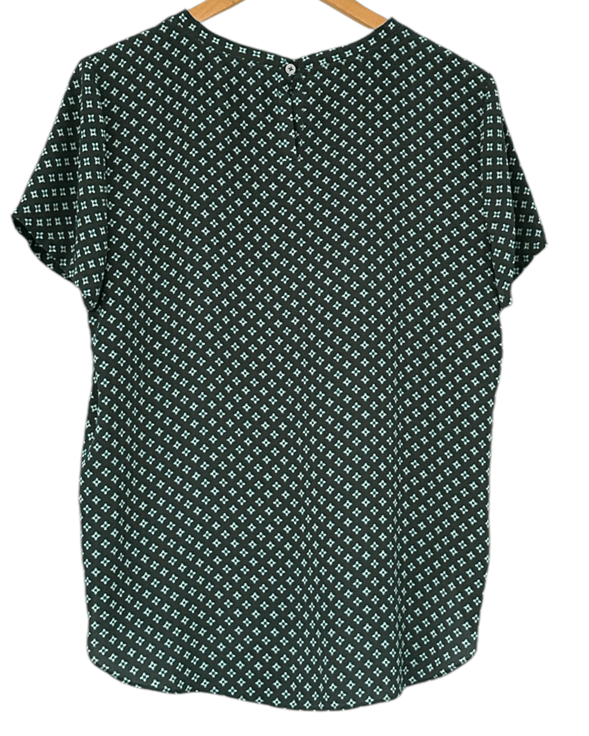 Dark Autumn ANN TAYLOR LOFT tile print short sleeve shirt