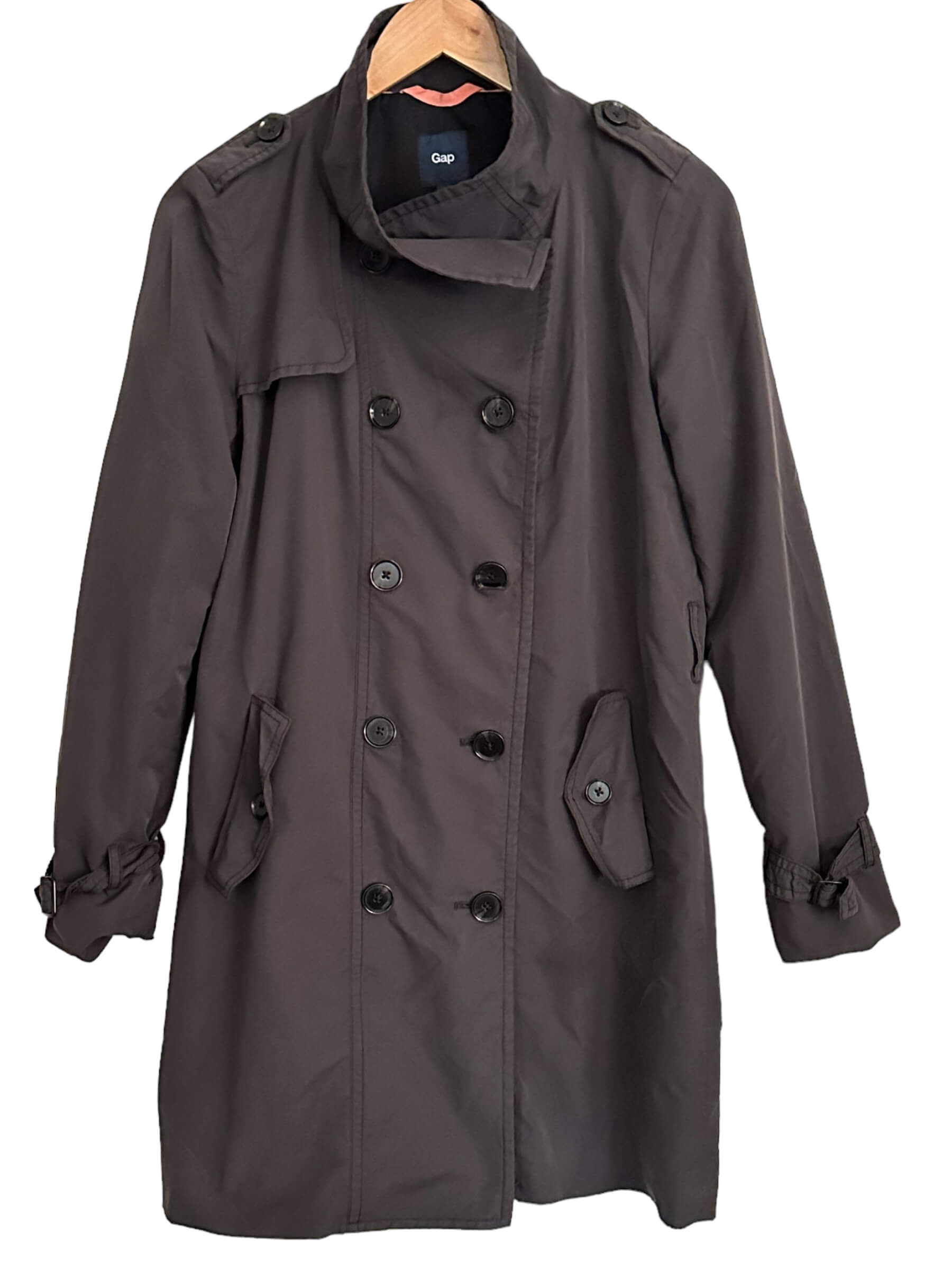 Dark Autumn GAP armory gray trench coat