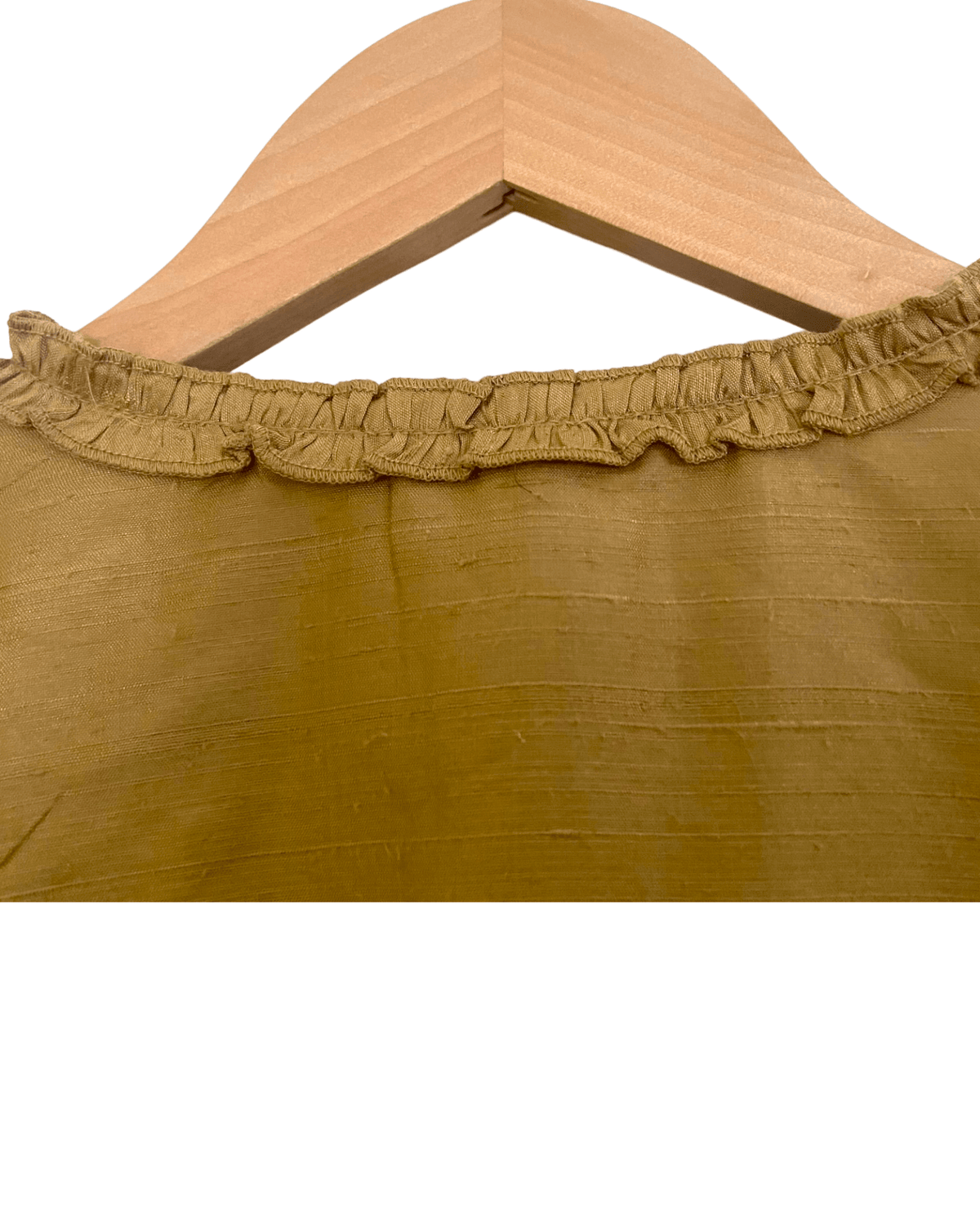 Dark Autumn CHICO'S gold silk ruffle jacket