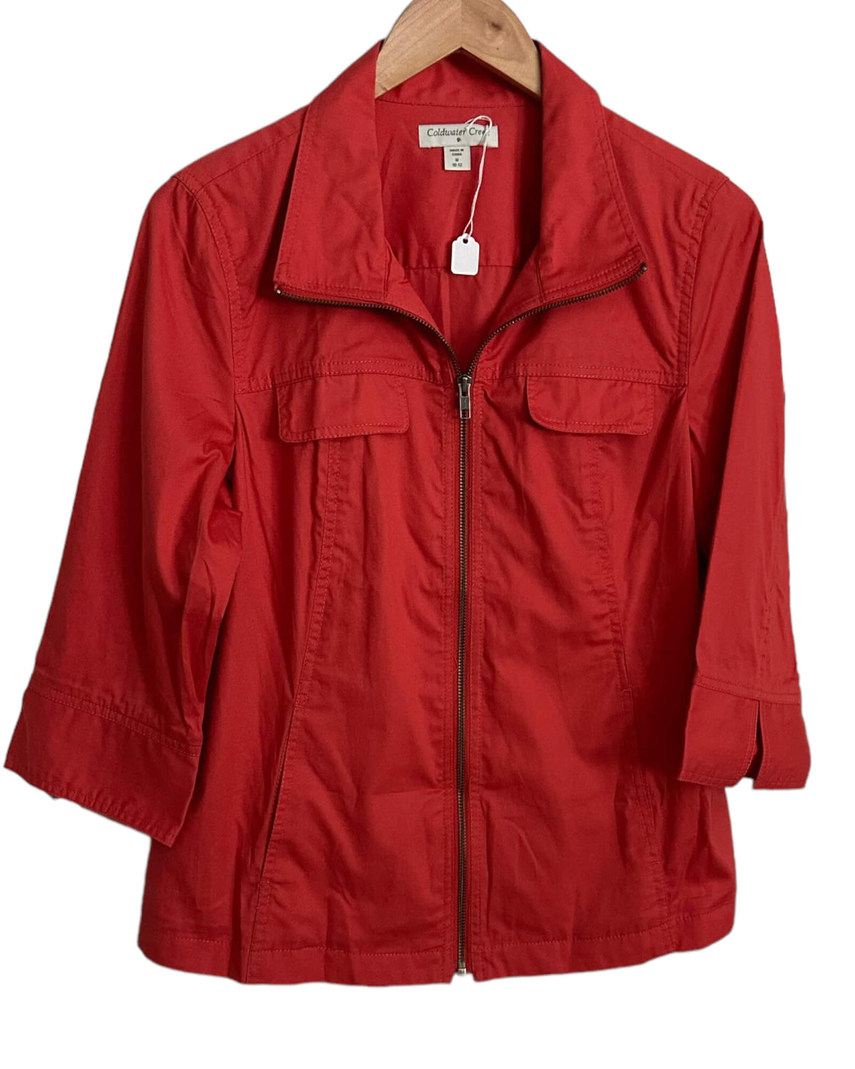 Dark Autumn COLDWATER CREEK twill jacket orange