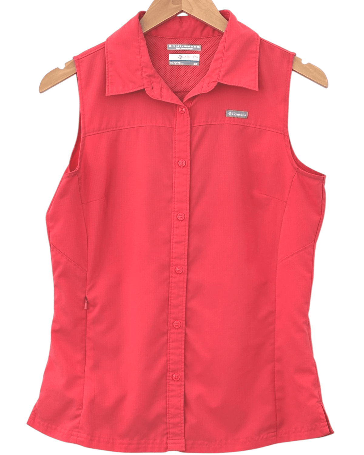 Dark Autumn COLUMBIA sunrise sleeveless button-up collared shirt