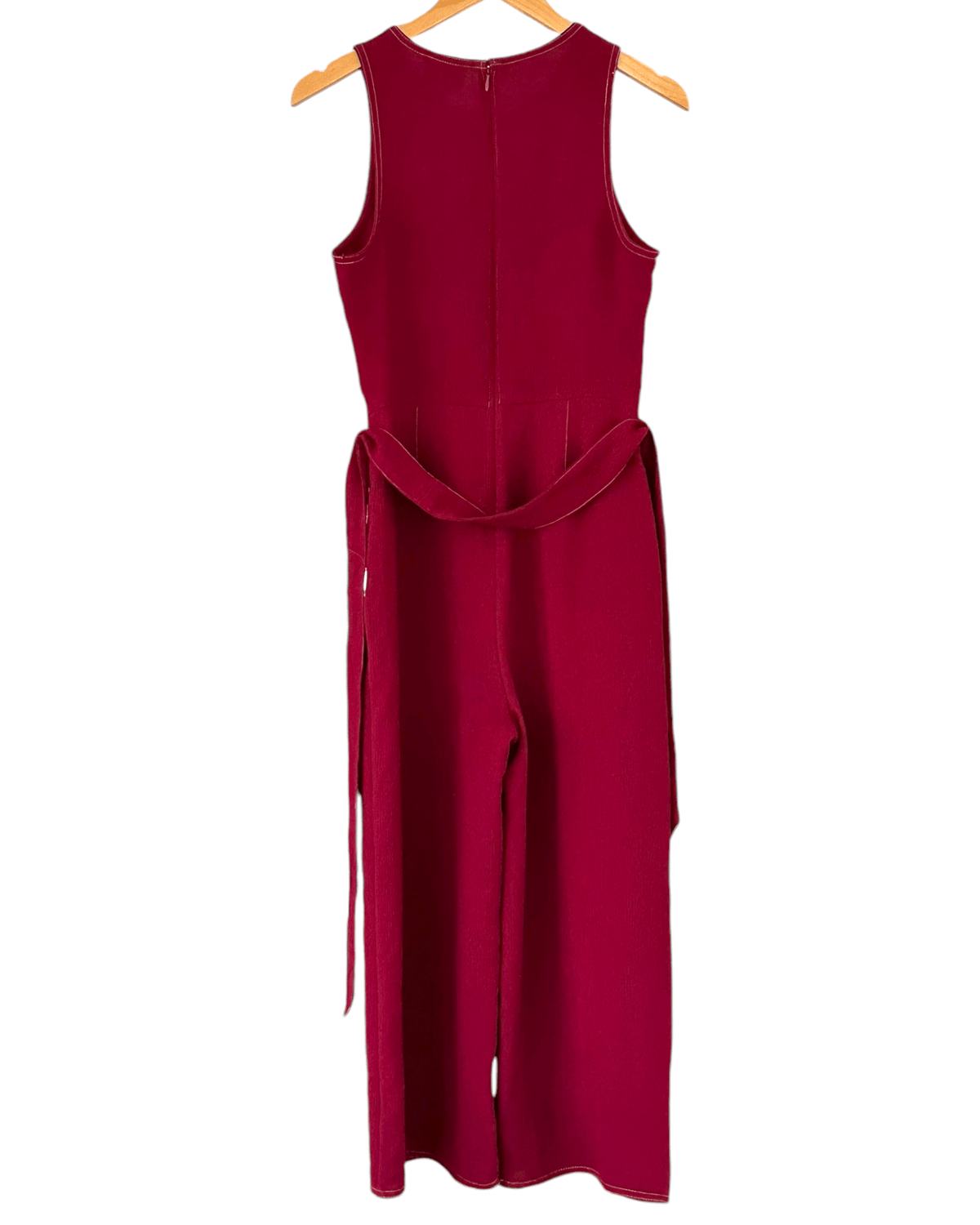 Dark Autumn GREYLIN for ANTHROPOLOGIE merlot sleeveless wide leg jumpsuit