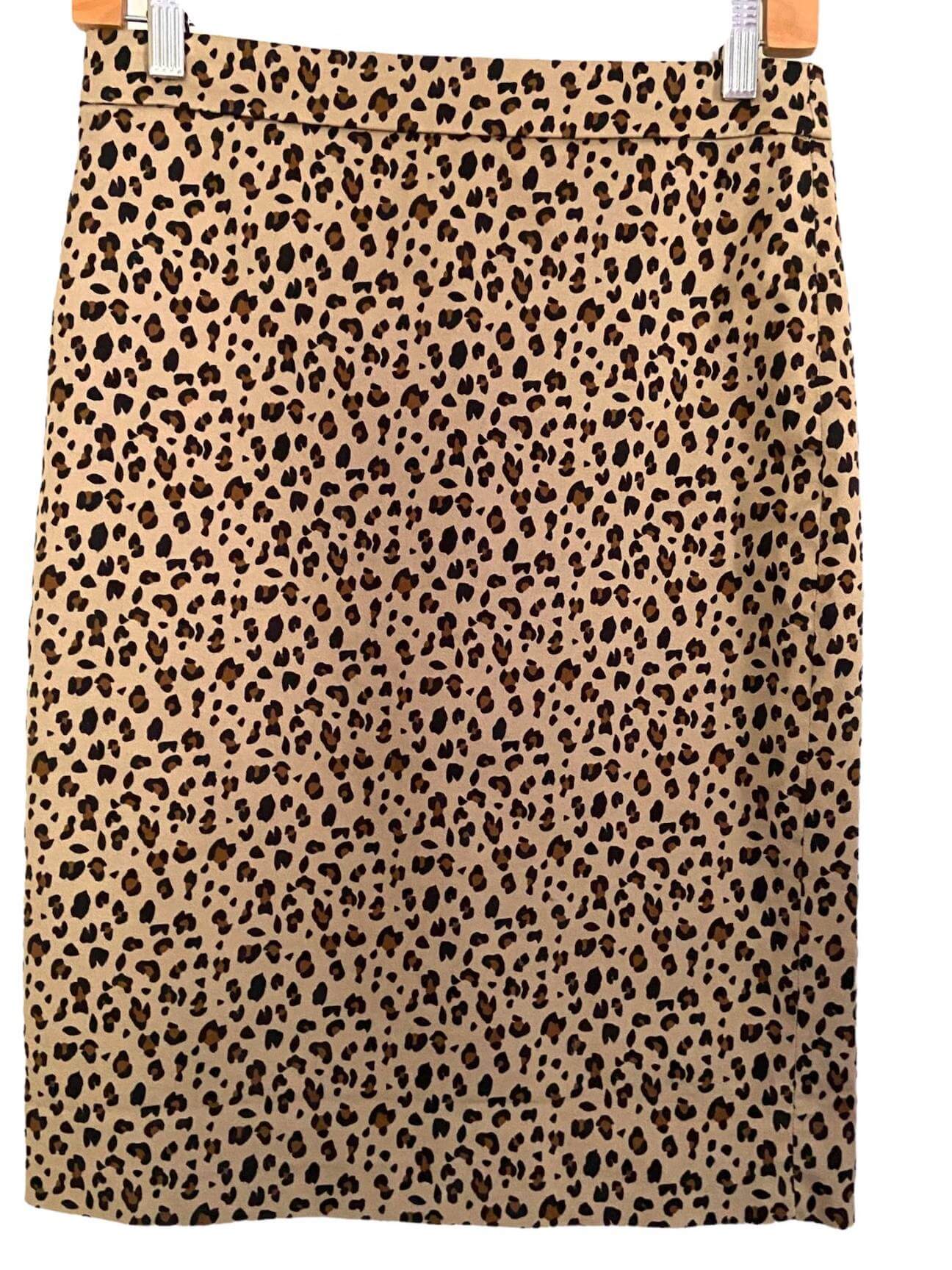 Dark Autumn J.CREW leopard pencil skirt 