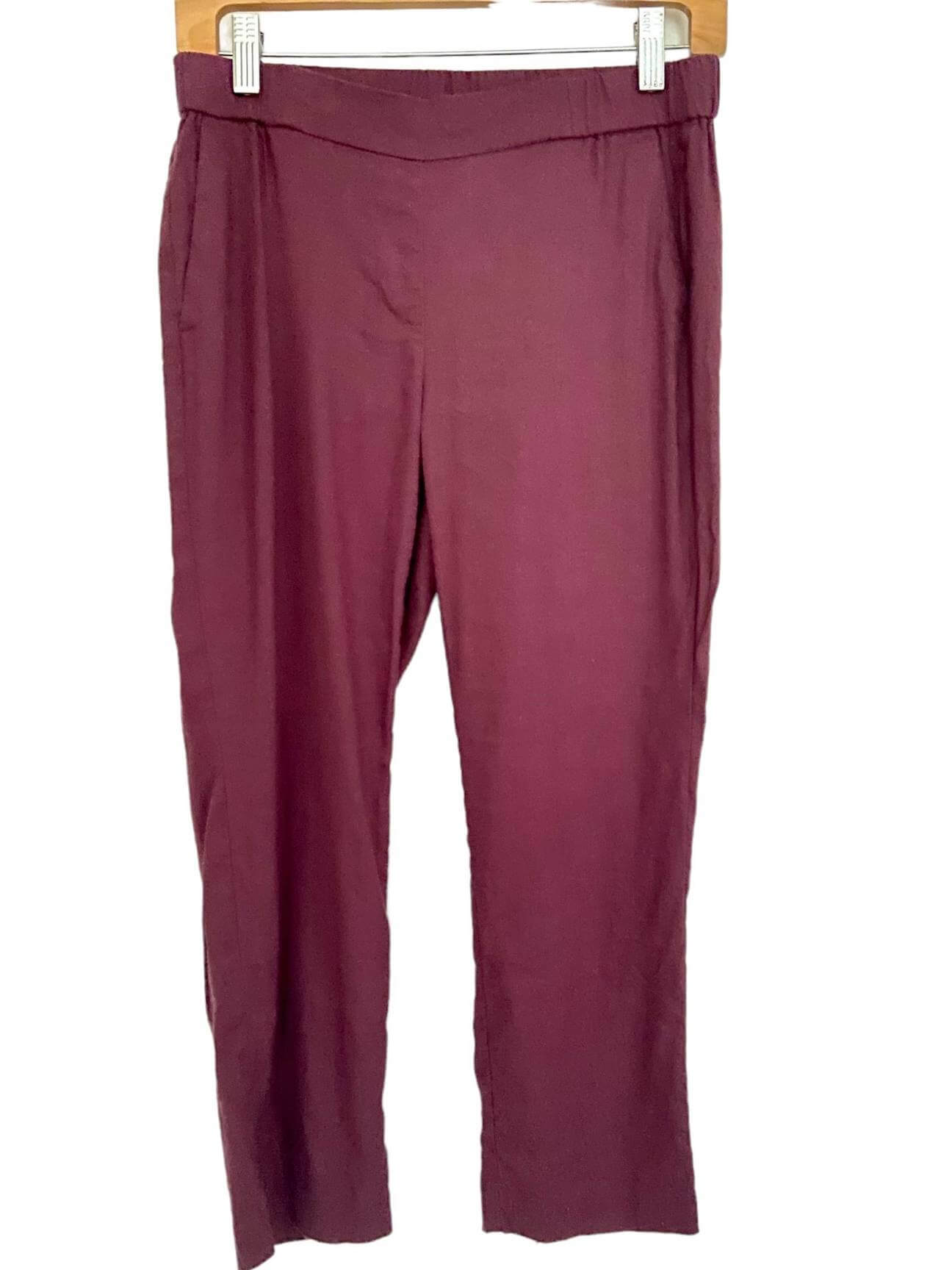Dark Autumn J.JILL raisin purple linen pants