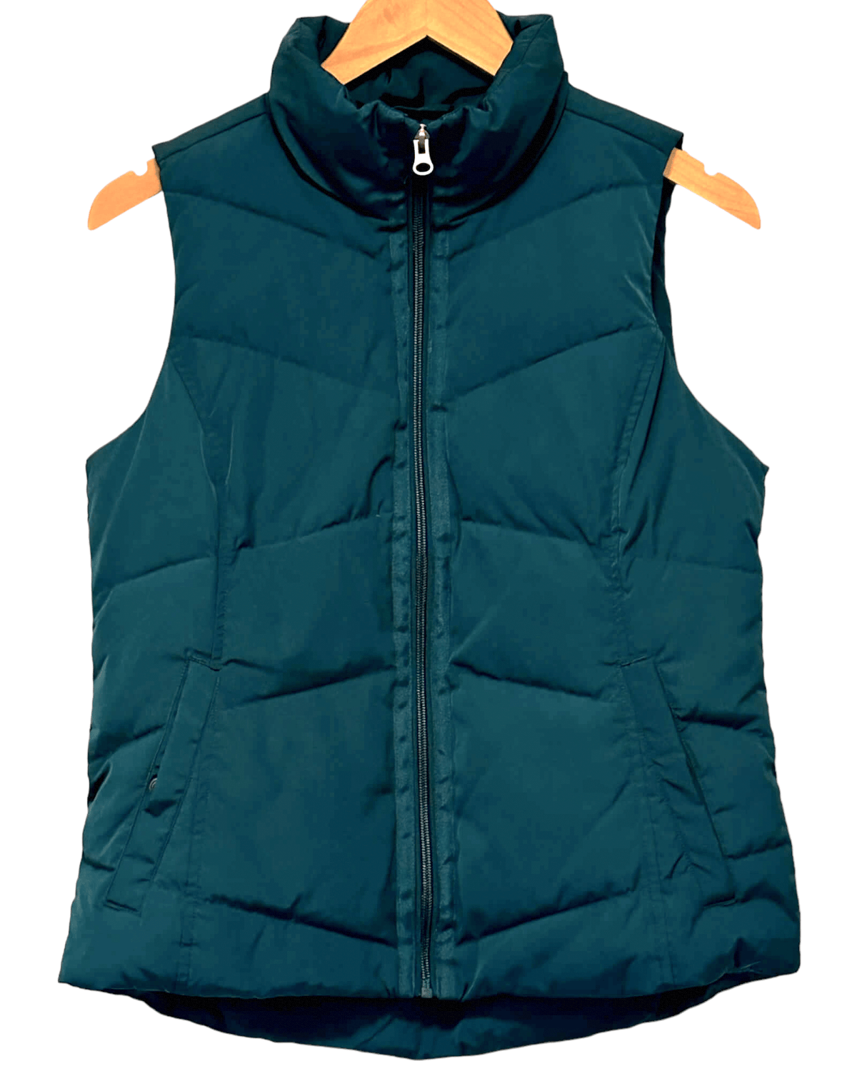 Dark Autumn LANDS' END jasper green down puffer vest