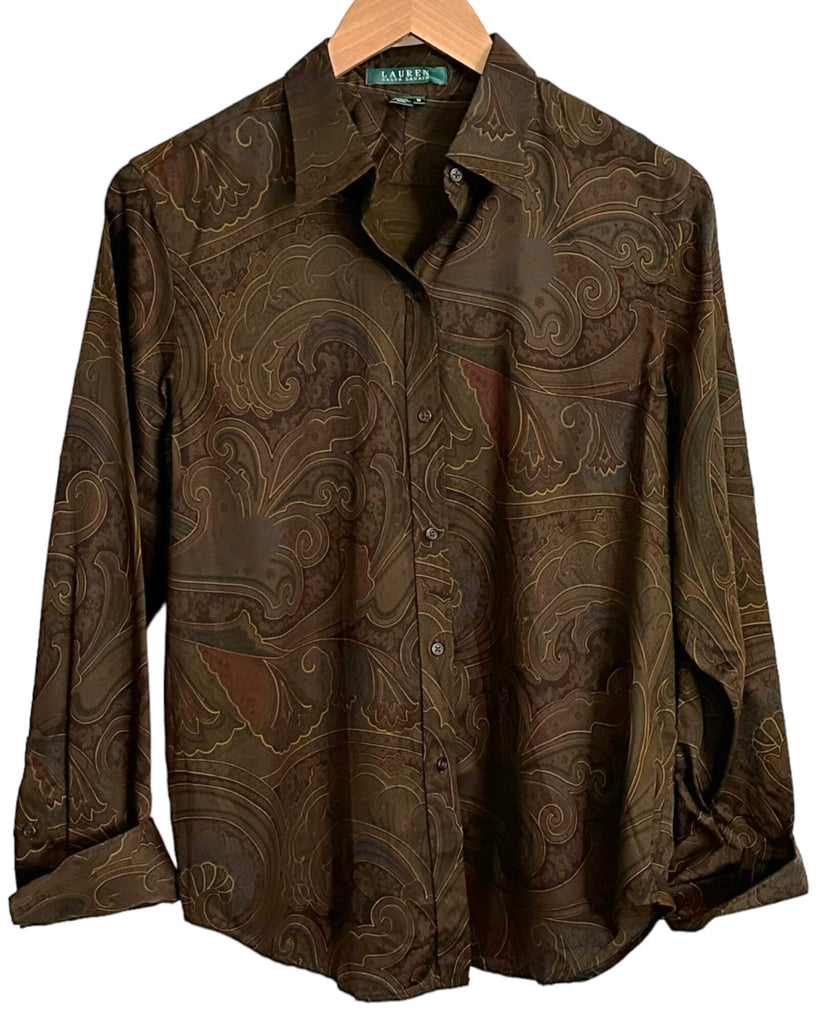 新品TODAYFUL ette Paisley Shirts ブラウン 106915.jpg