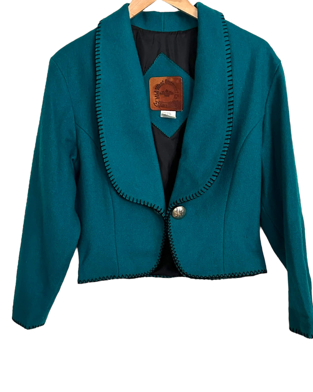 Dark Autumn MIDWEST GARMET CO teal wool jacket