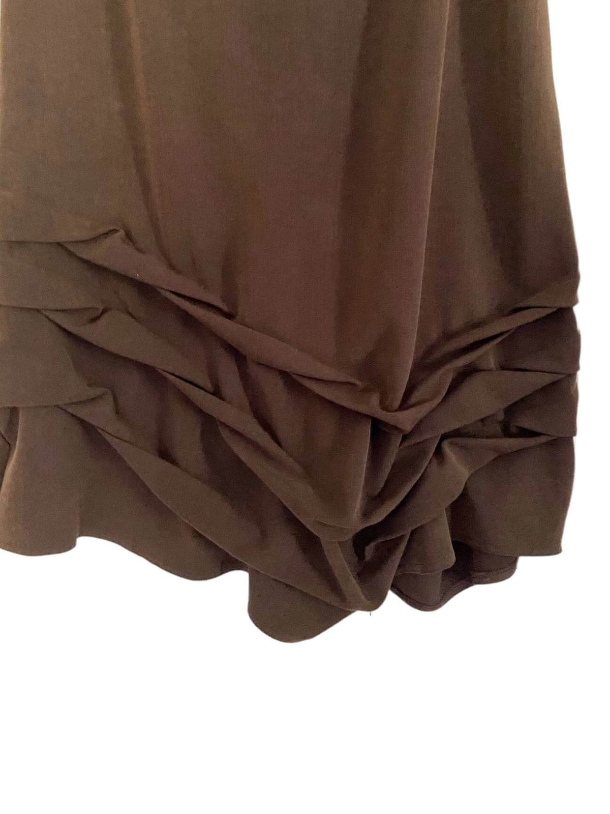 Dark Autumn NEESH brown bustle skirt