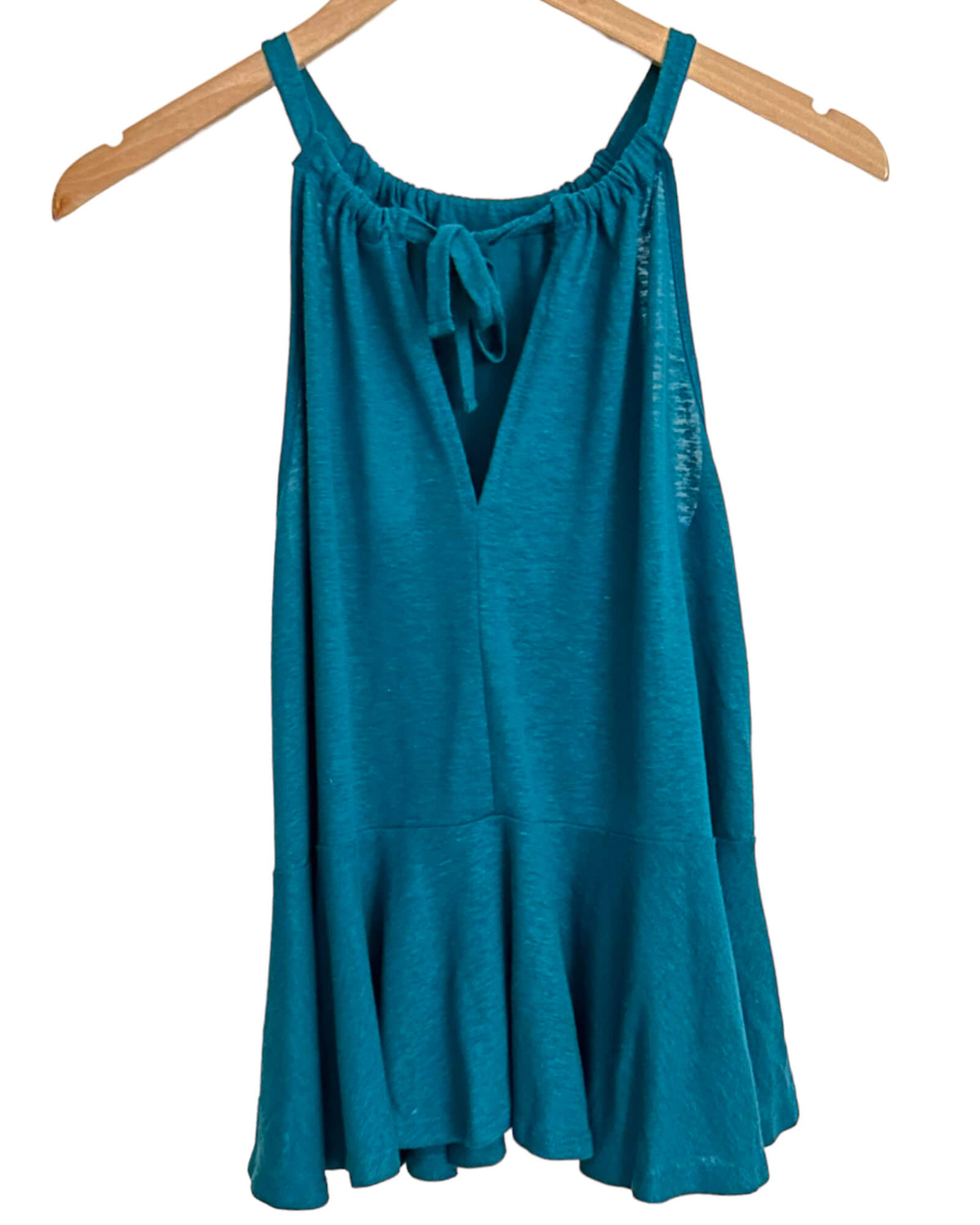 Dark Autumn OLD NAVY pine green peplum halter top