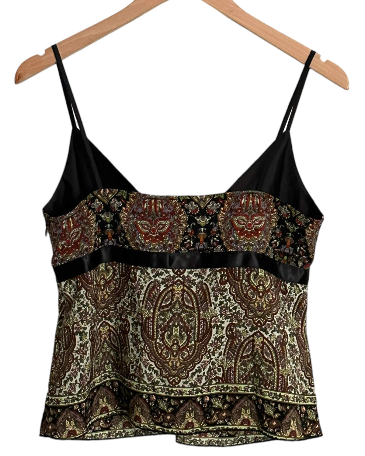 Dark Autumn print NINE WEST ribbon camisole