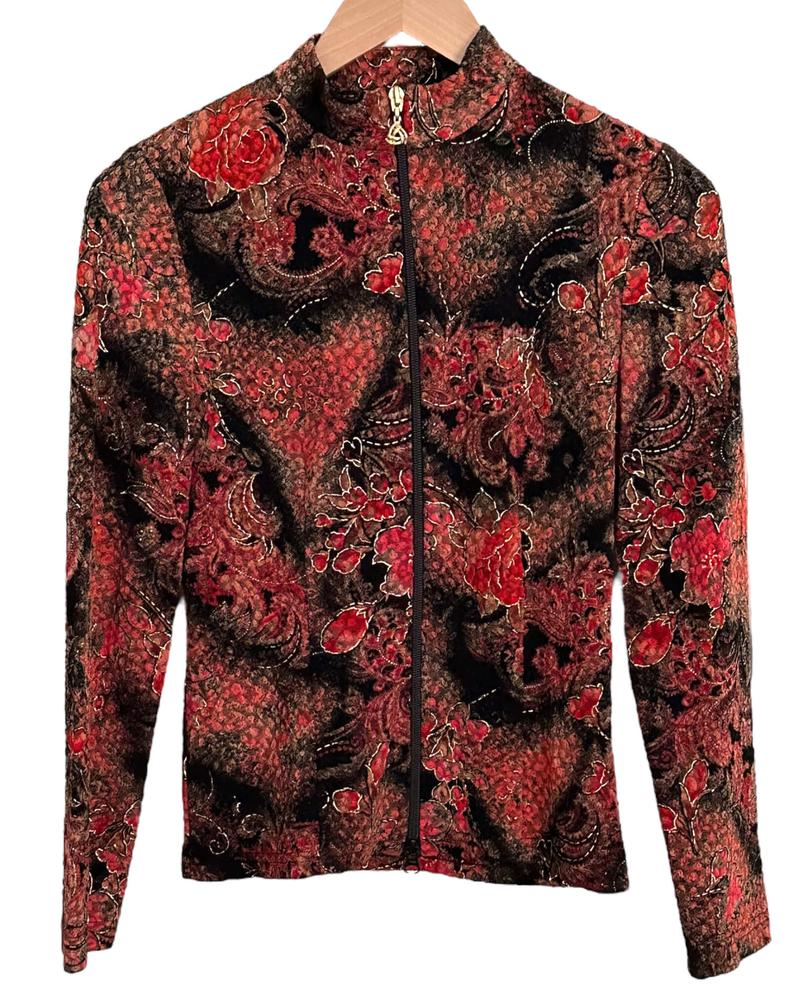 Dark Autumn JOSEPH RIBKOFF rose paisley print jacket