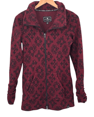 Dark Autumn Barberry Ruched Collar Jacket