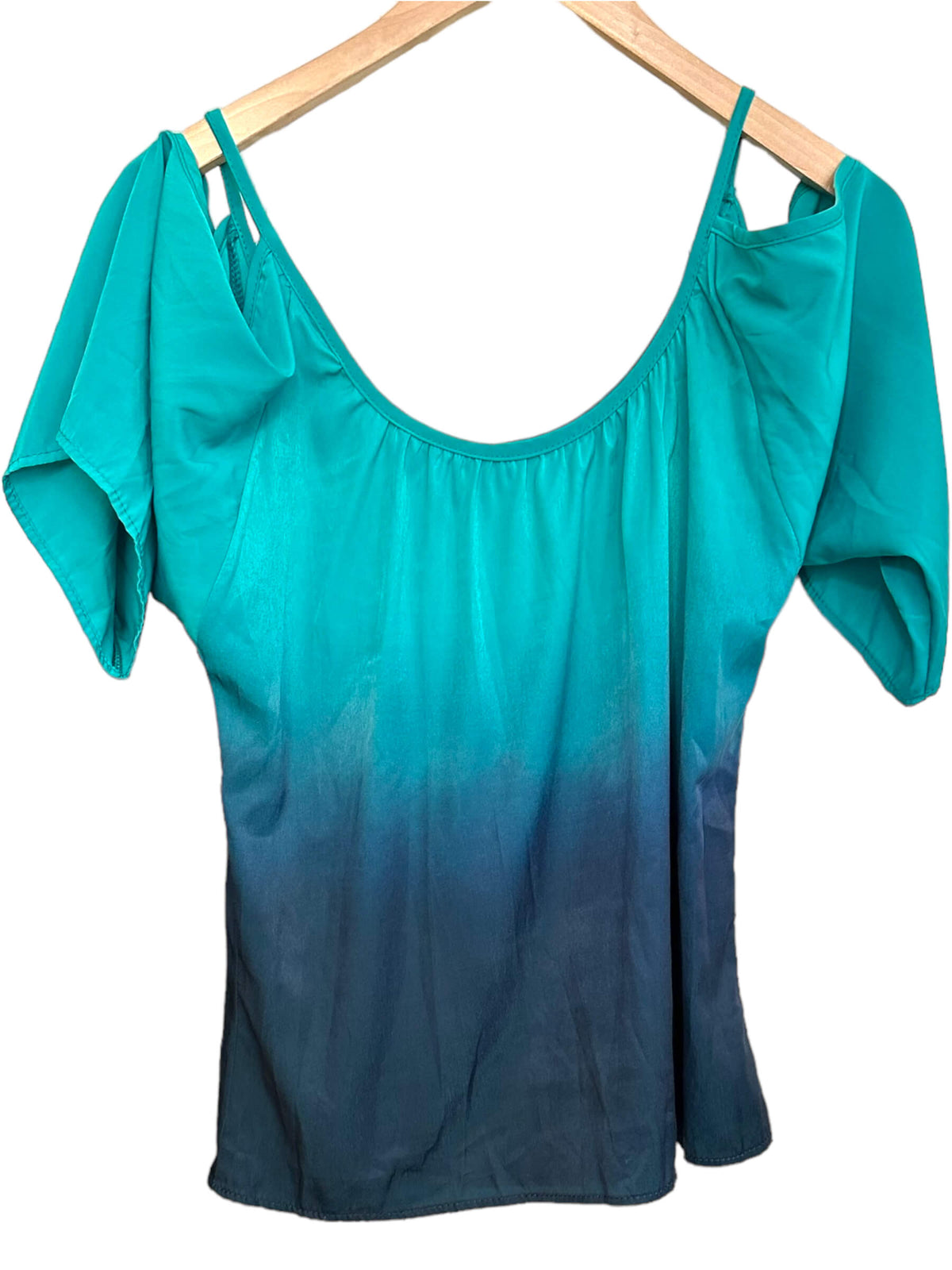 Dark Autumn VINTAGE HAVANA ANTHROPOLOGIE ombre cold shoulder blouse