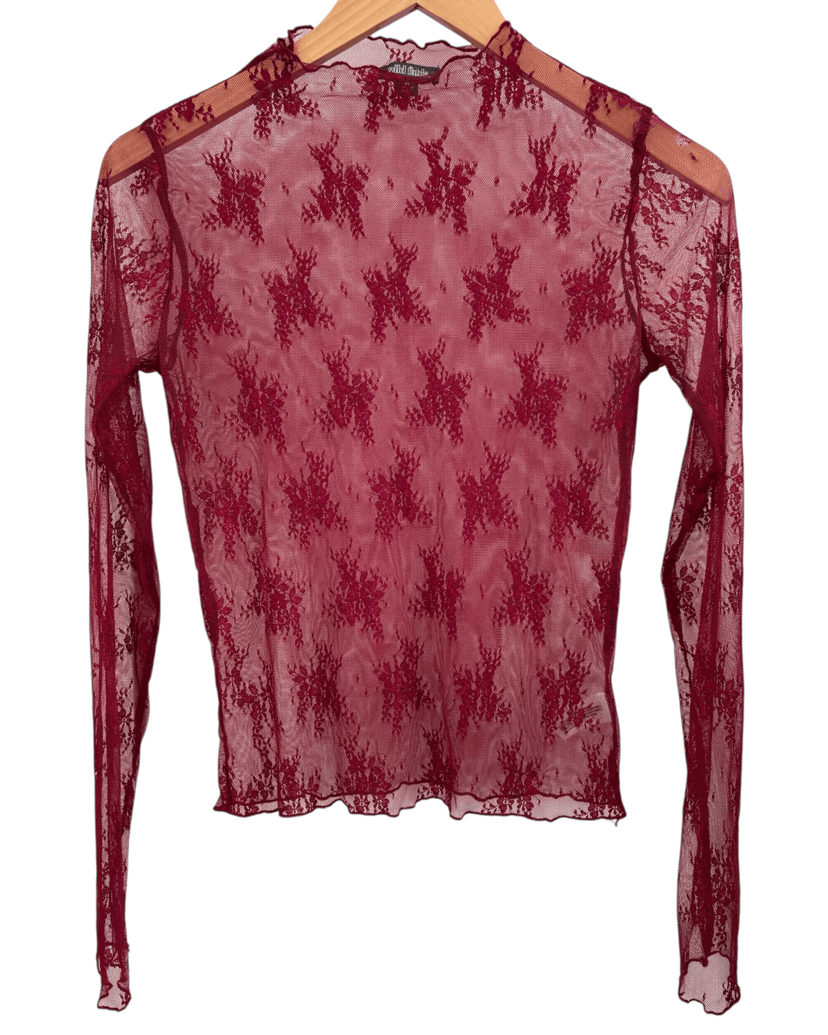 dark Autumn WILD FABLE Port Long Sleeved Lace Top