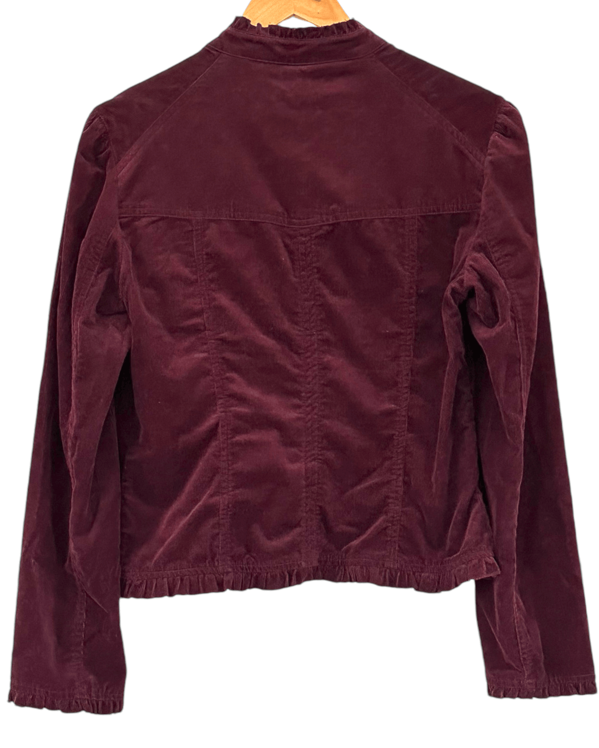 Dark Autumn WILLI SMITH sultana purple corduroy ruffle jacket