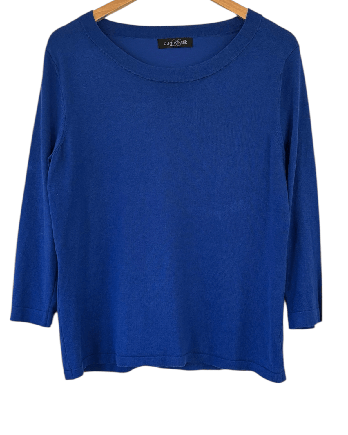 Dark Winter AUGUST SILK celestial blue wide-neck sweater