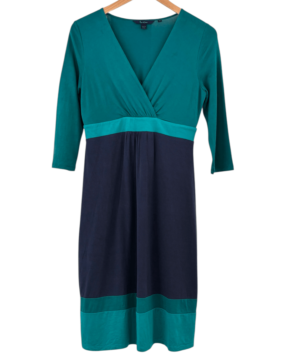 Dark Winter BODEN color block silk dress