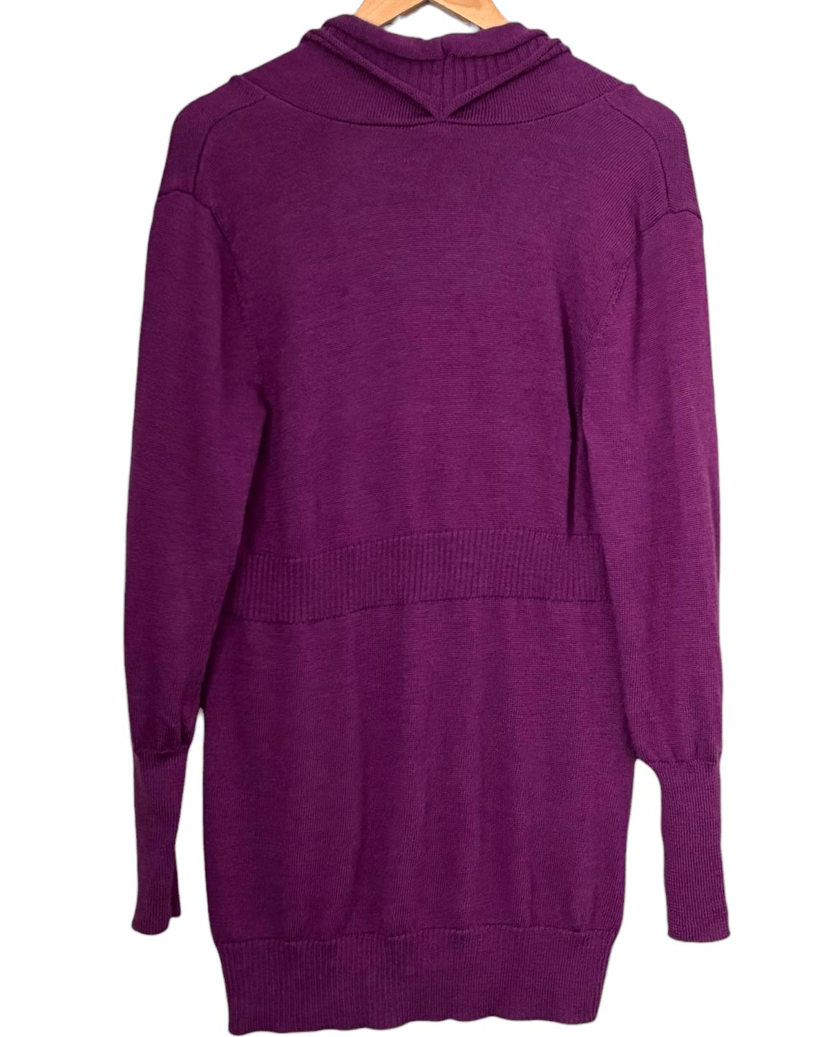 Dark Winter EILEEN FISHER orchid shawl collar wool cardigan