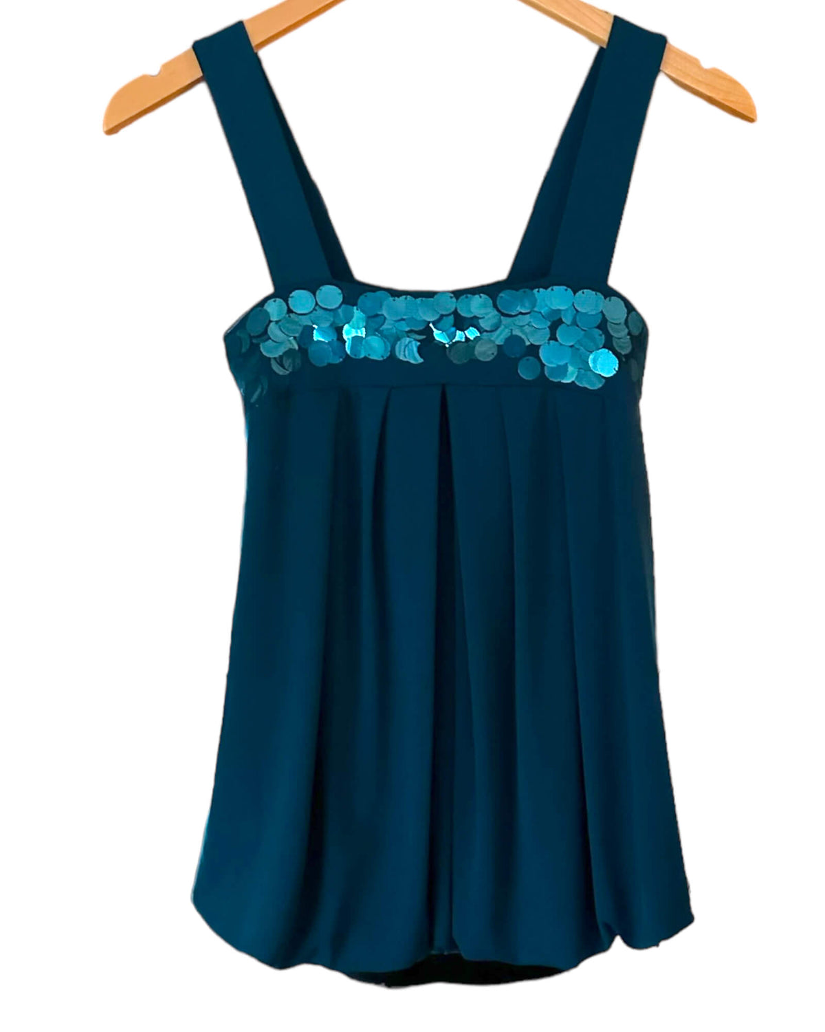 Dark Winter EXPRESS teal green disco ball top