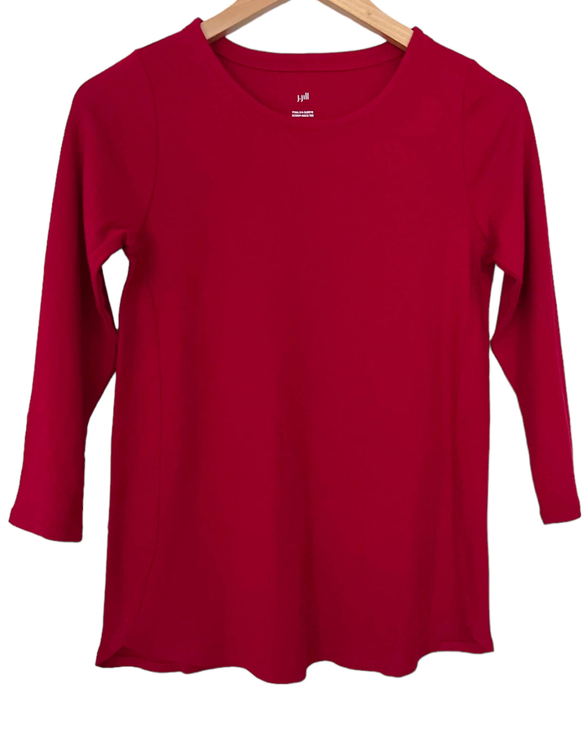 Dark Winter J.JILL scarlet red scoop neck tee