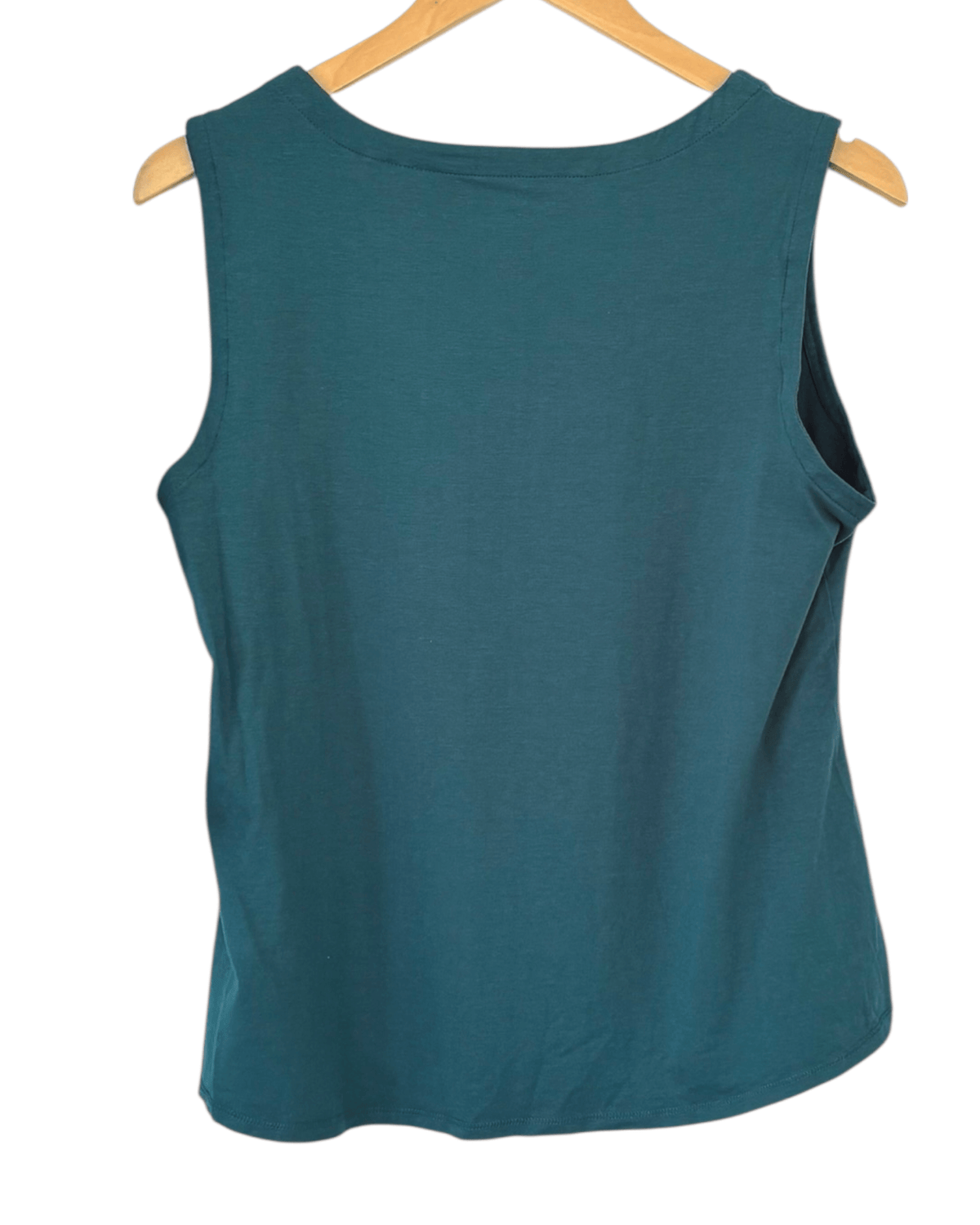 Dark Winter LLBEAN malachite green pleated sleeveless tee