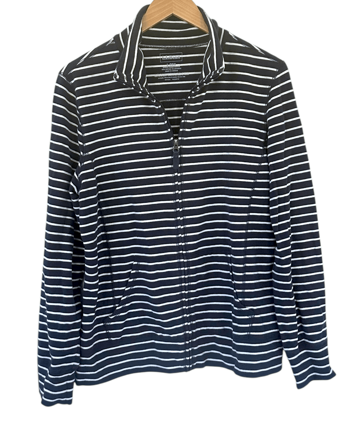 Dark Winter Stripe Mock Neck Full-Zip Sweatshirt