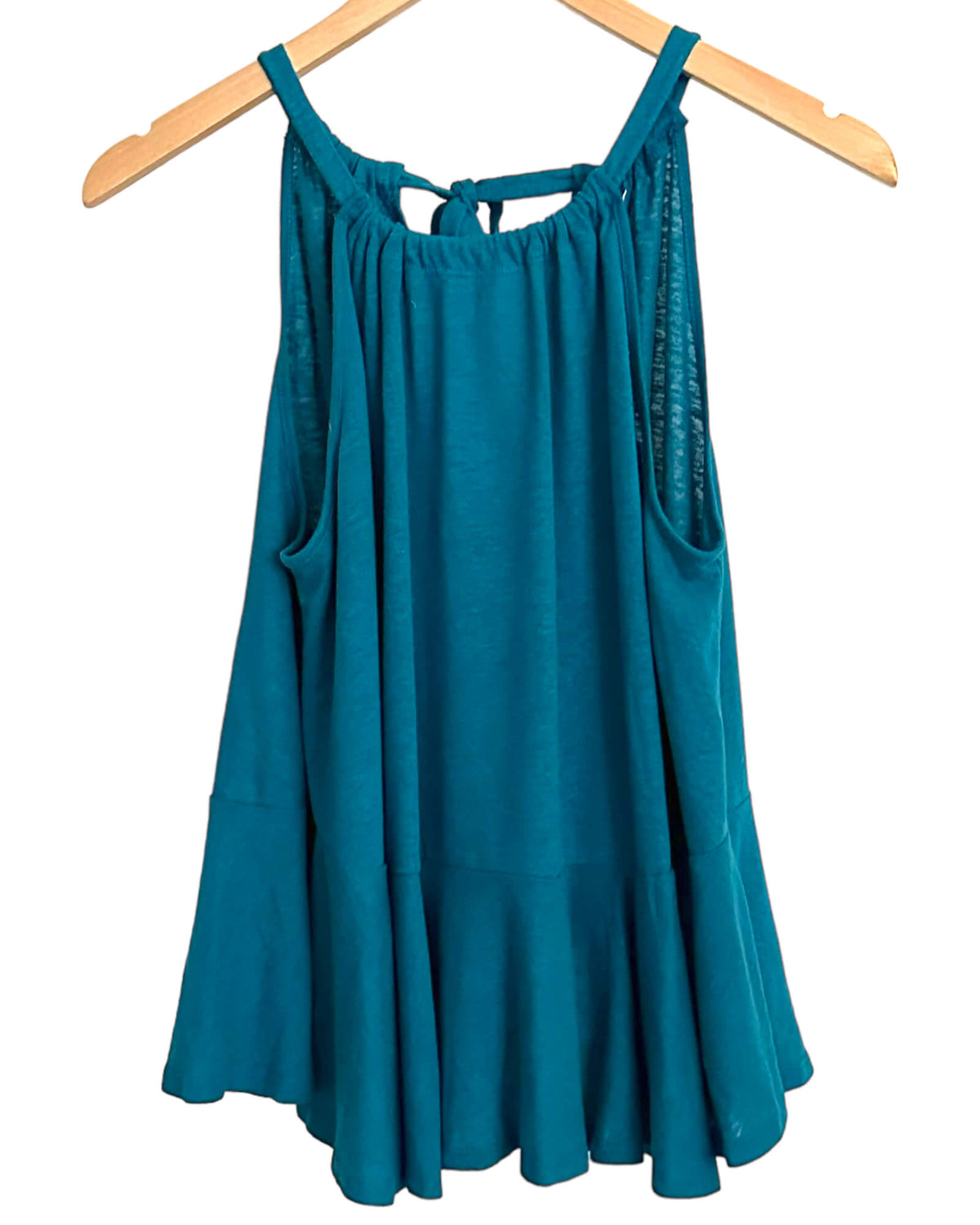 Dark winter OLD NAVY pine green peplum halter top 