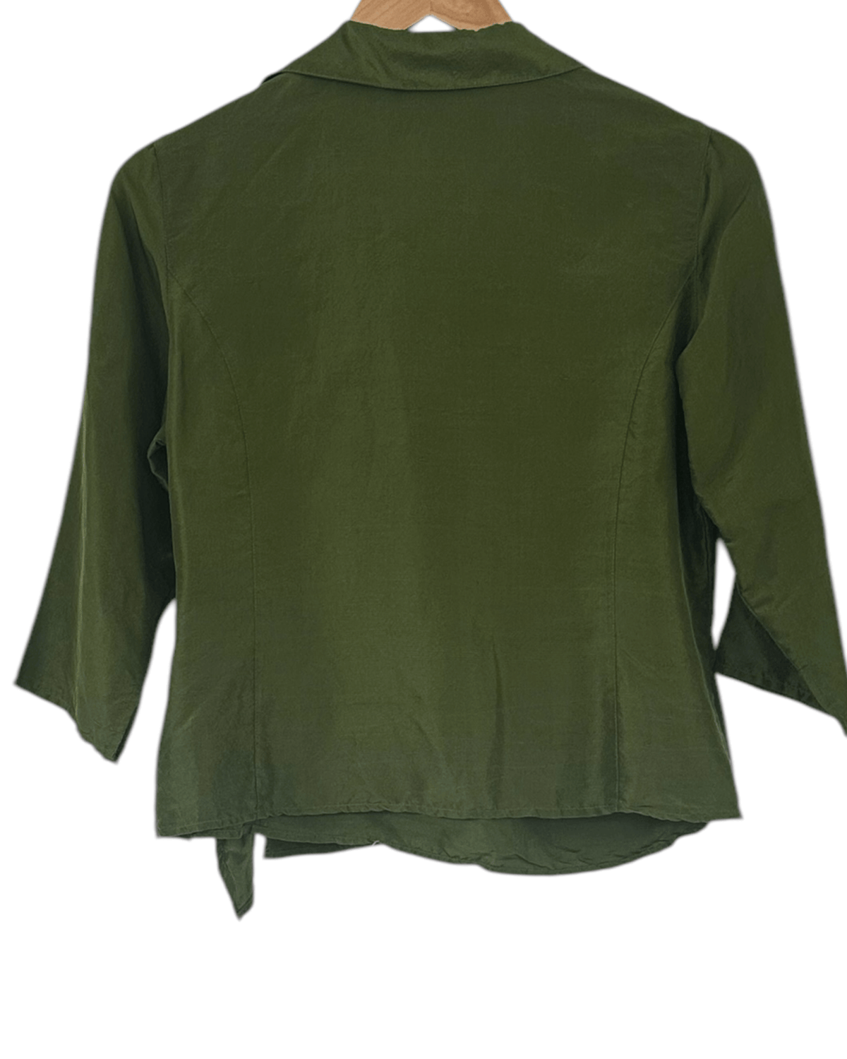 Dark Winter SILKLAND tapenade silk wrap blouse