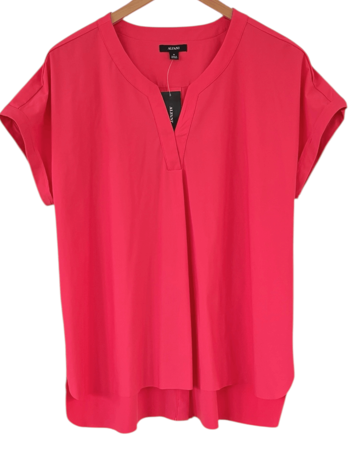 Light Spring ALFANI royal peony button back blouse