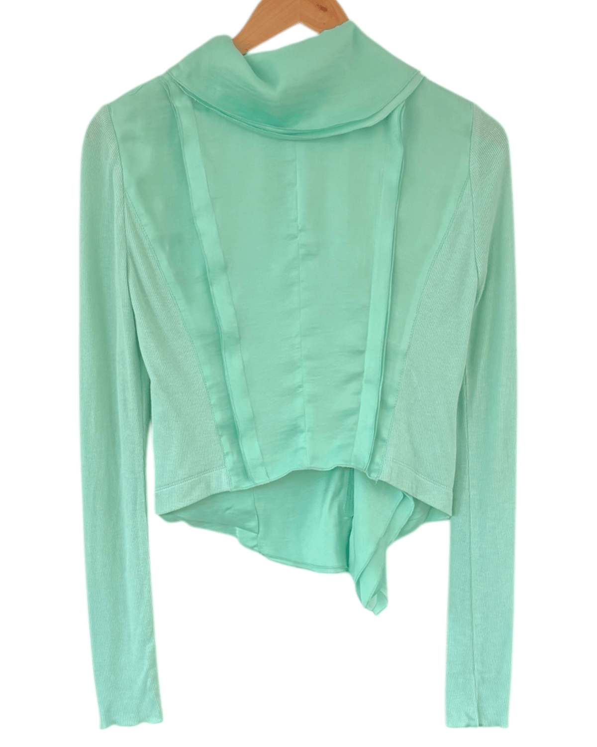 Light Spring BCBGMAXAZRIA minty asymmetric jacket