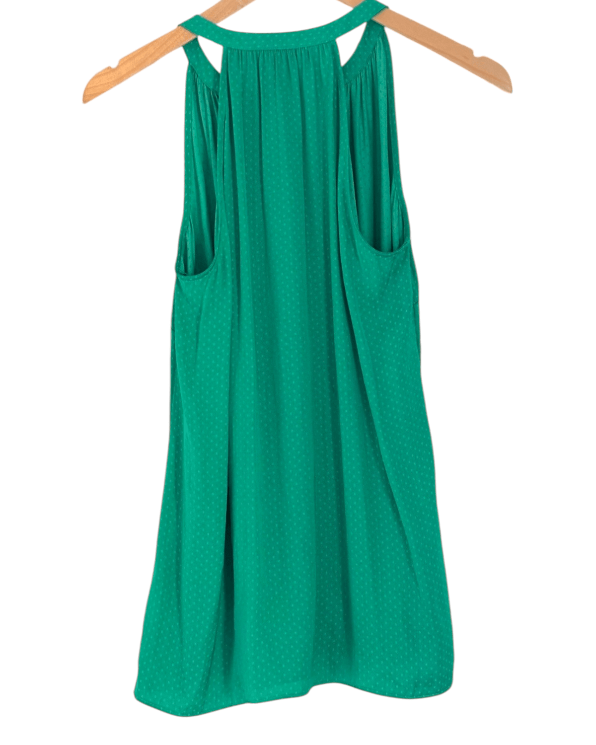 Light Spring CABI swiss dot silky sleeveless halter top