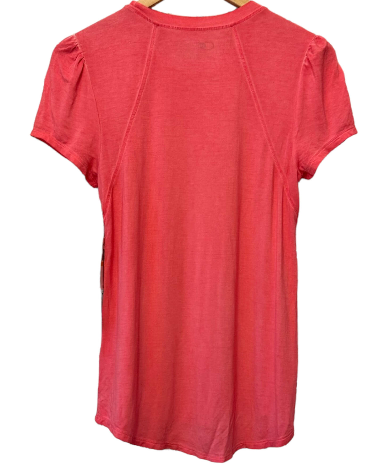 Light Spring CABLE &amp; GAUGE SPORT geranium pink puff-sleeve top