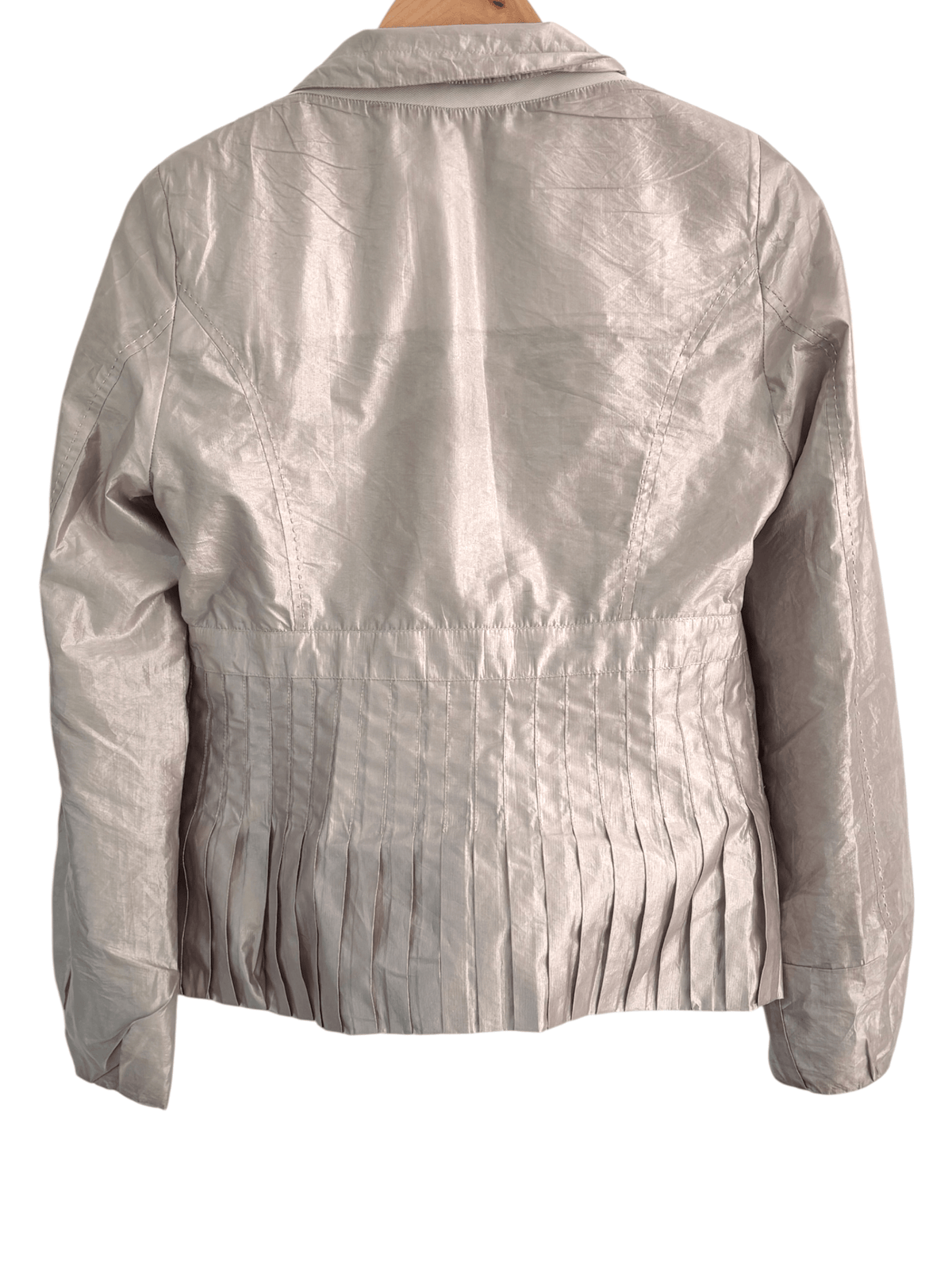 Light Spring GEOX RESPIRA shimmer beige pleated jacket