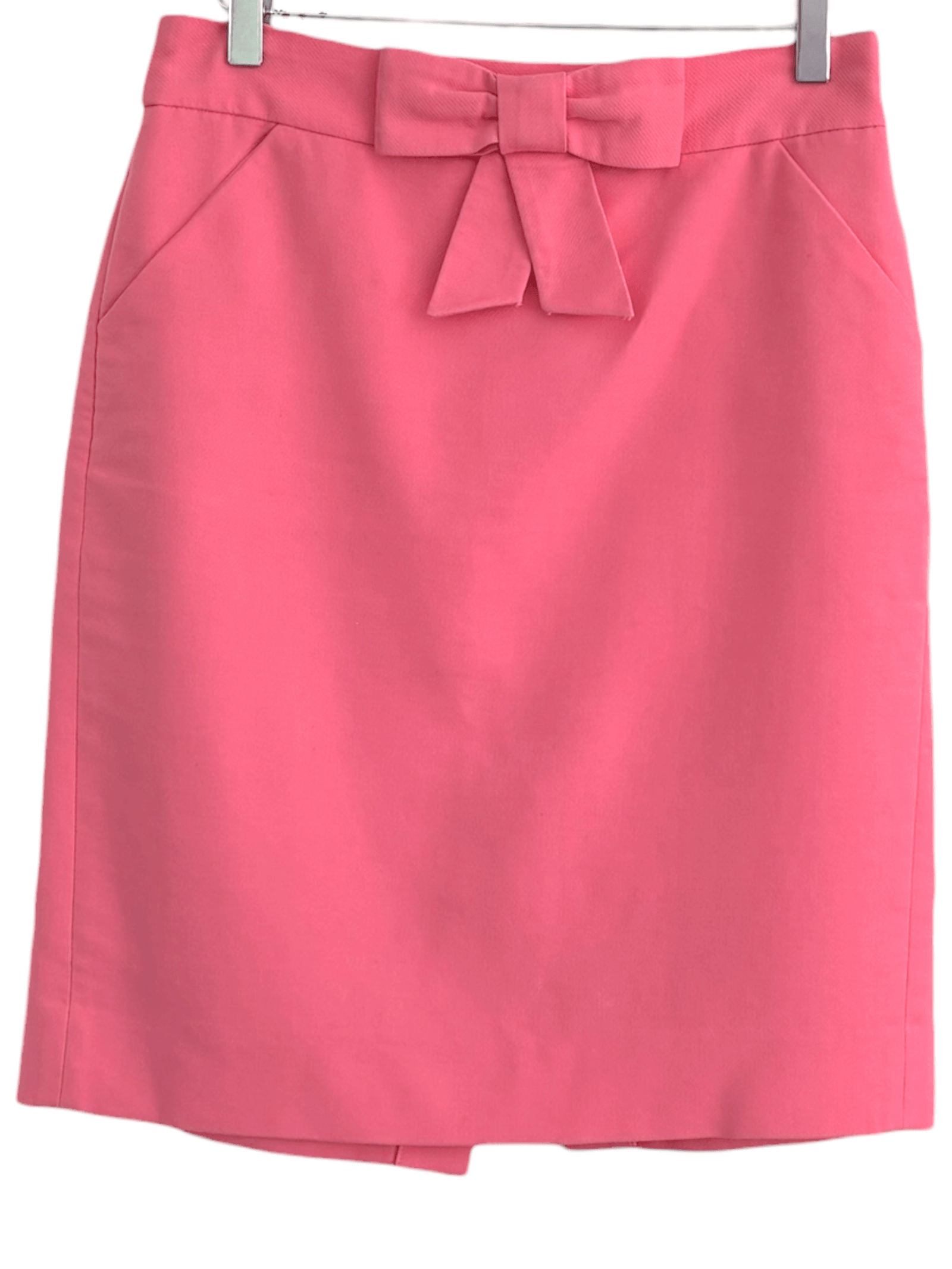 Light Spring J.CREW petal pink bow accent pencil skirt