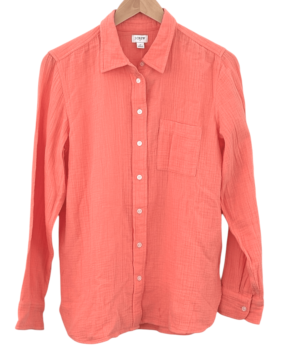 Light Spring Mimosa Tab Button-up Gauze Shirt