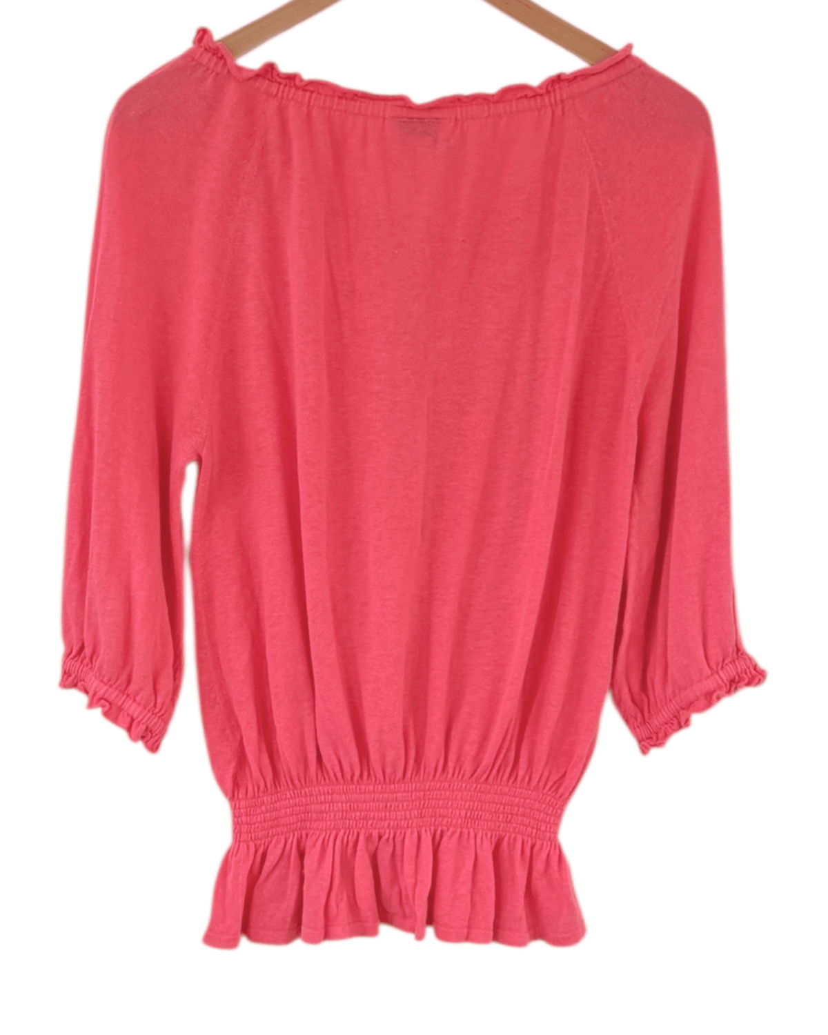 Light Spring LOFT bittersweet linen tassel blouse