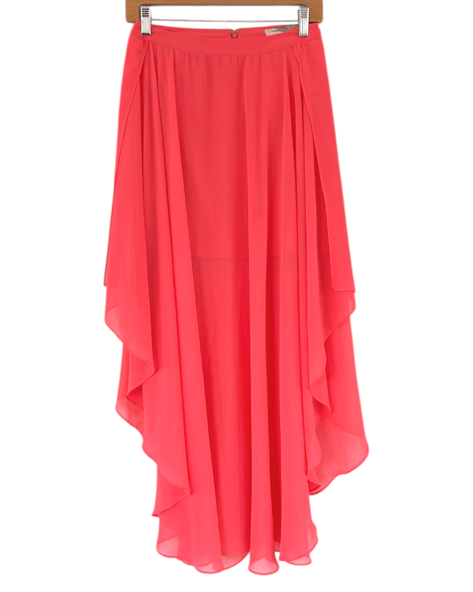 Light Spring LOVE21 apricot chiffon maxi skirt