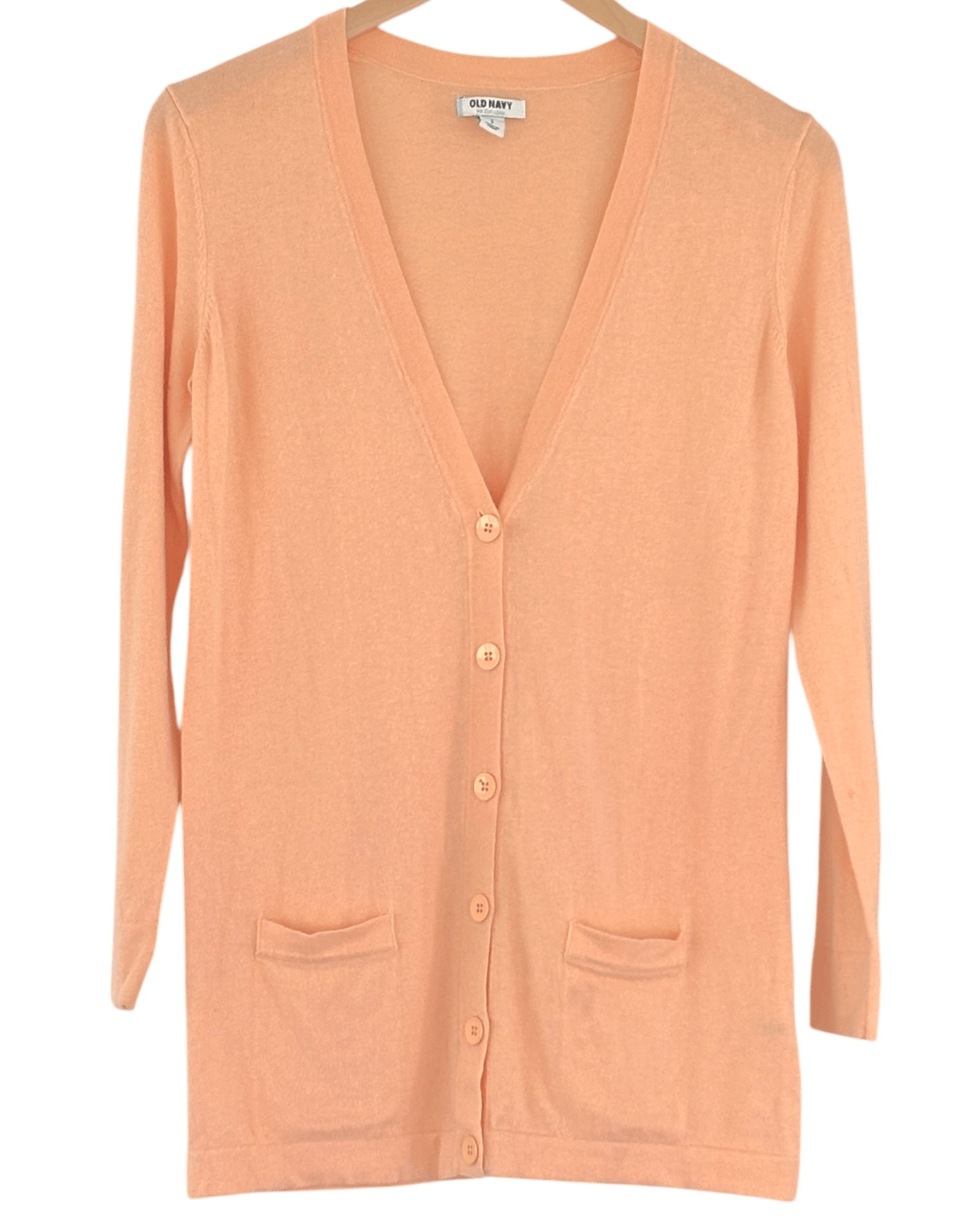 Light Spring OLD NAVY melon sorbet patch pocket sweater